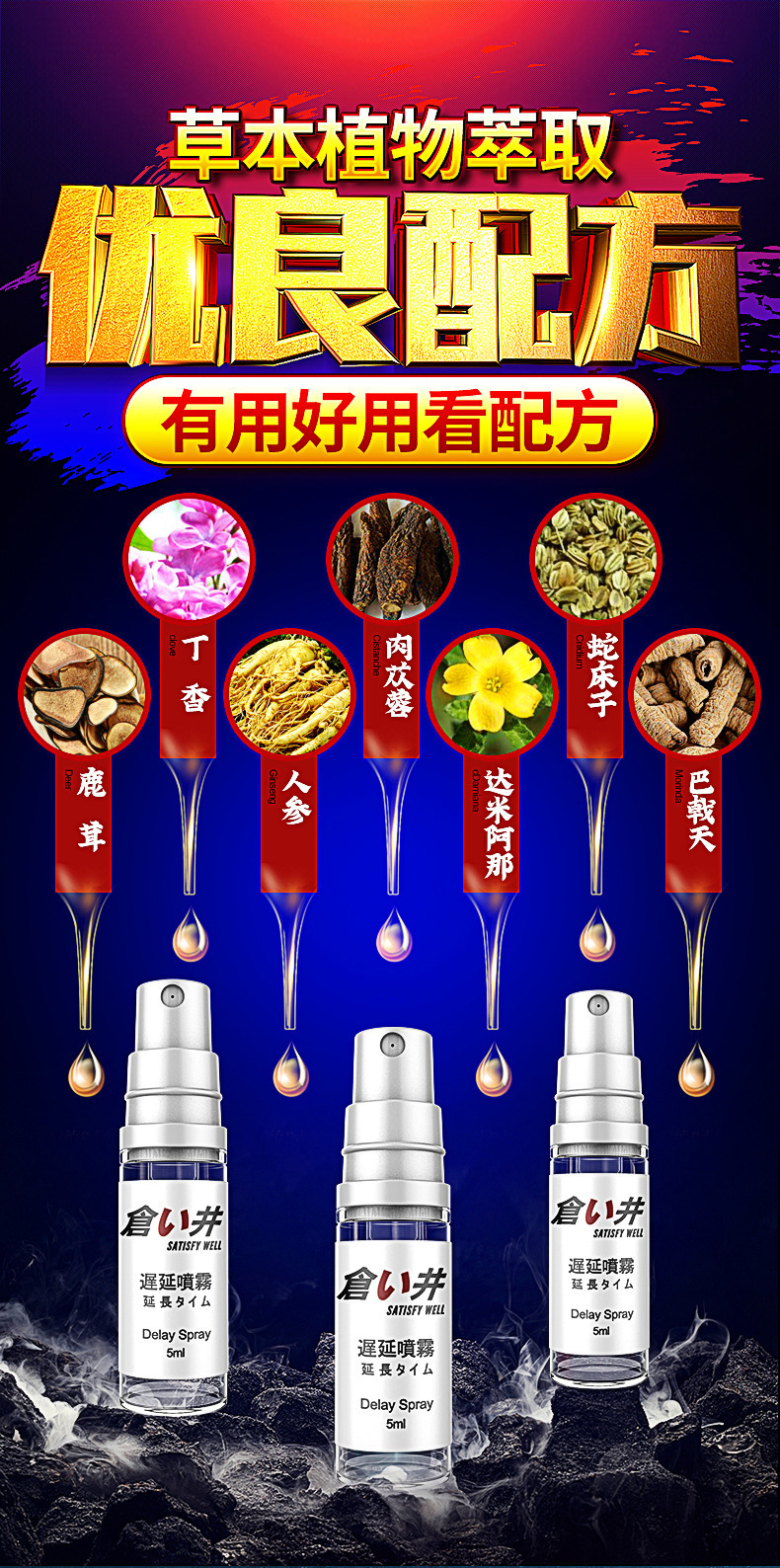 Olo Male Long-Lasting Delay Spray 5ml Brown Bottle OEM Adult Wellness — detail image 4