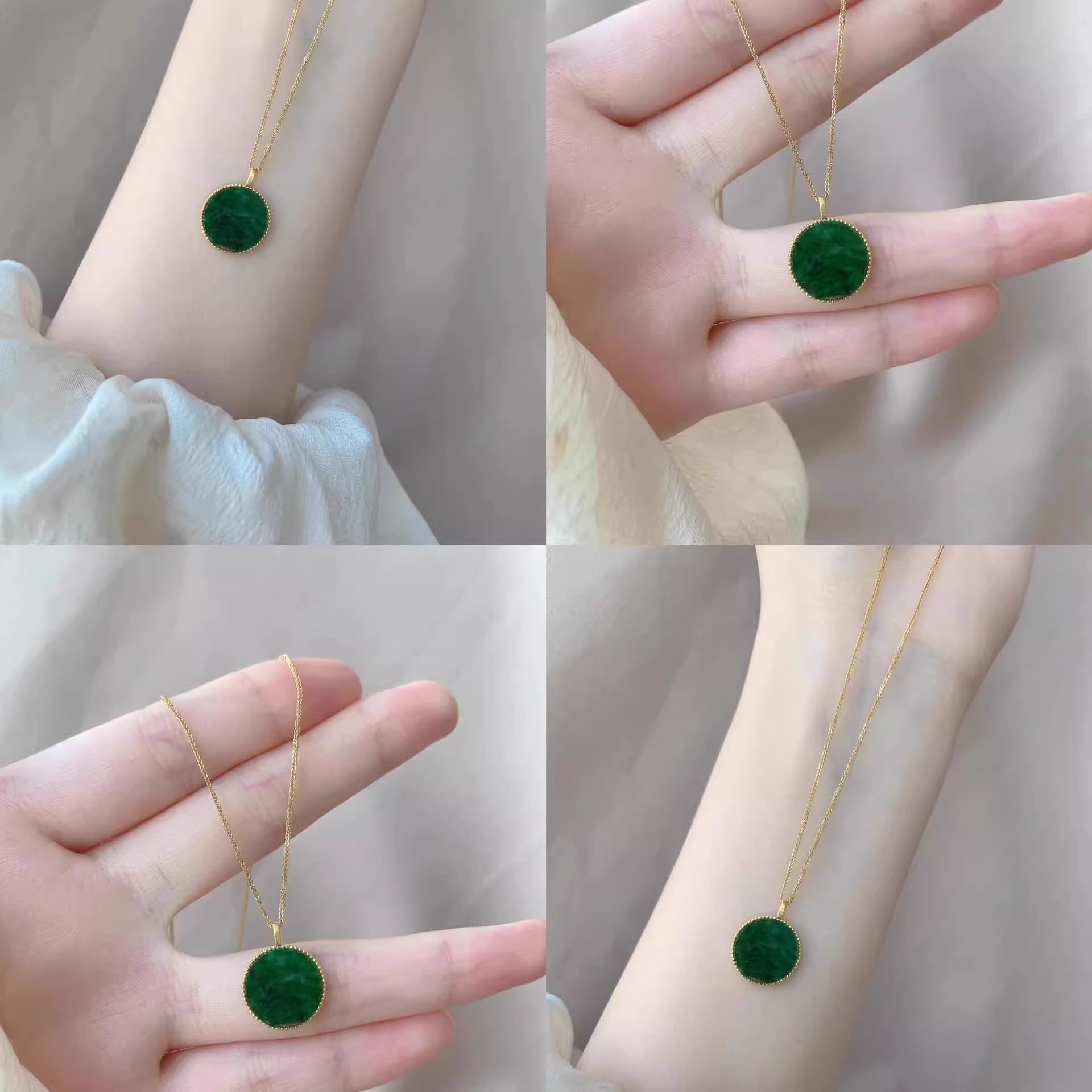 Retro green pendant