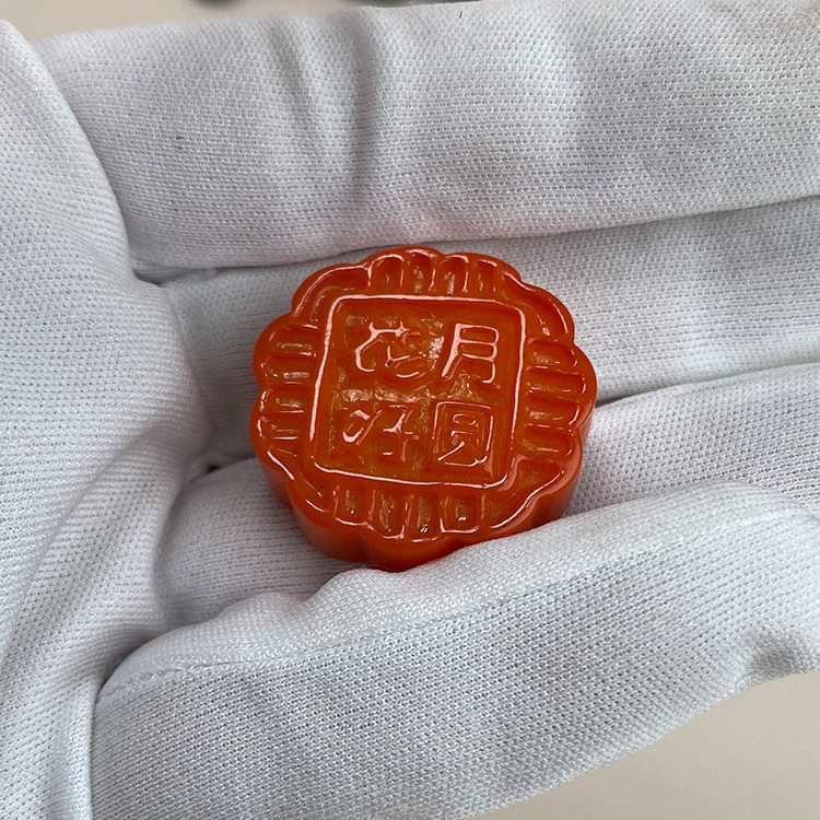 月餅花好月円シミュレーション食品樹脂ミクロプレゼント髪飾り耳飾りストラップ部品|undefined