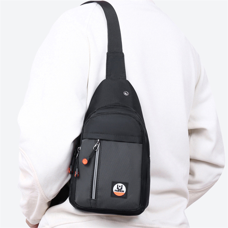 Comercio exterior nuevo bolso de pecho para hombres estilo coreano multicapa de almacenamiento versátil bolso de hombro para salir a la moda con bolso de bicicleta deportivo