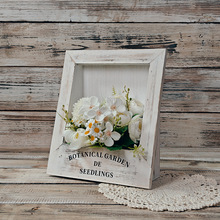 复古木制相框花盆庭院室内阳台做旧创意植物多肉绿植户外花盆摆件