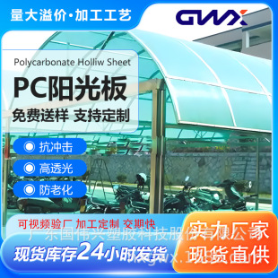 Flame Retardant and High Temperature Resistant Sunshine Board 4-20mm Double-Layer Hollow Board Agricultural Greenhouse Sunshade and Lighting Four-Layer Pc Sunshine Board
