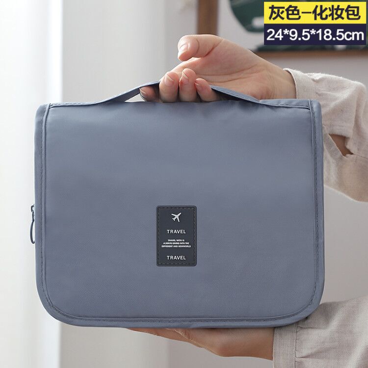 シンプル韓国版旅行防水高颜値化粧携帯洗面バッグ大容量男女化粧袋フックバッグ|undefined