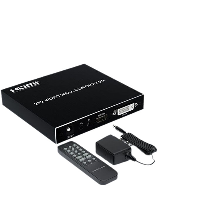Transfronteriza Venta caliente HDMI uno-en-cuatro-salida TV controlador de pantalla de empalme de pared de cuatro imágenes pantalla HDMI máquina de empalme