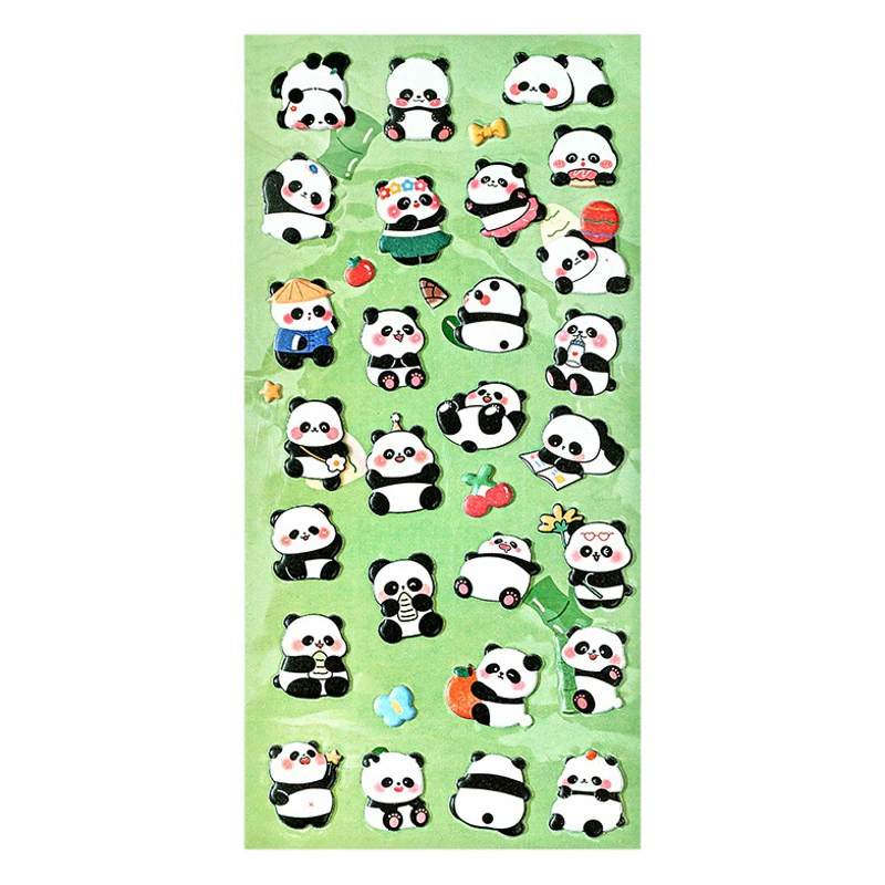 Hangsu мультфильм 3D панда пузырь наклейка детская Милая декоративная наклейка DIY Goo карта ручной счет материал наклейка