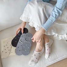 薄款浅口隐形袜子女ins日系公主风蝴蝶结夏季网眼女士船袜短袜棉