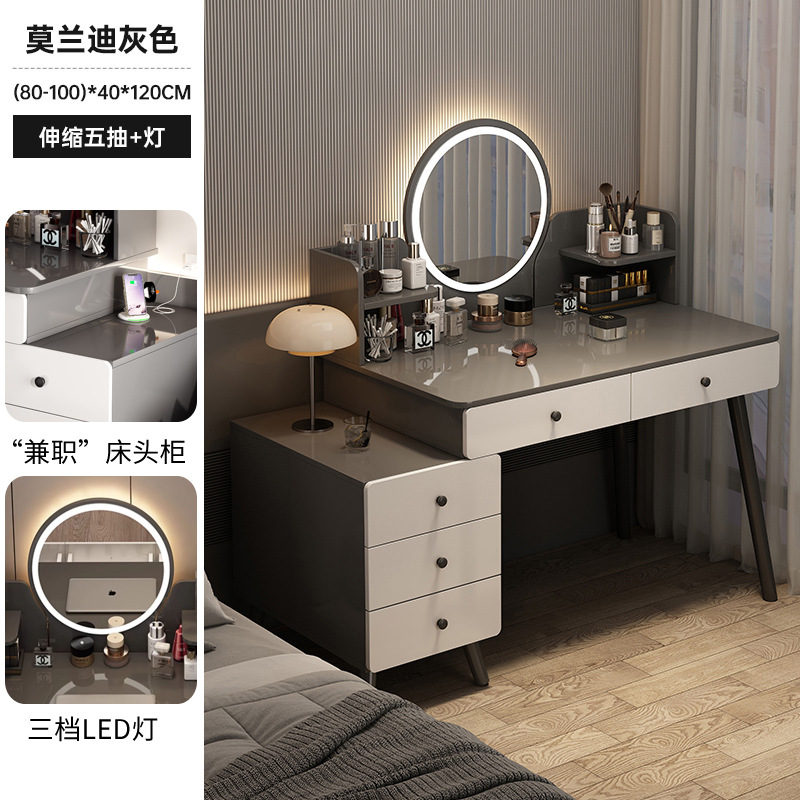 Comedor de vestuario retrógrado francés dormitorio armario de almacenamiento armario de lujo ligero escritorio retráctil escritorio de oficina