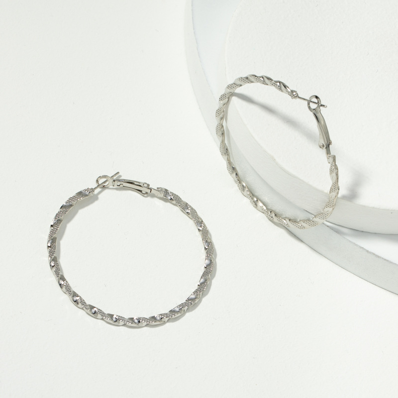 Simple Circle Earrings Wholesale display picture 2