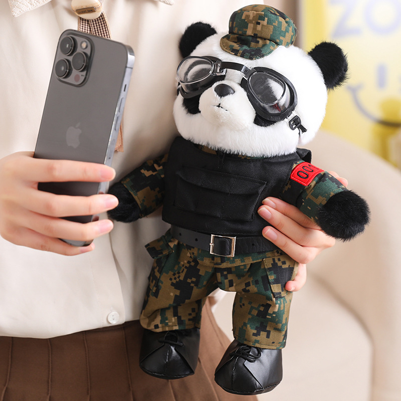 새로운 팬더 군단 봉제 장난감 인형 토끼 인형 군인 형제 군인 기념 베테랑 생일 선물 배치