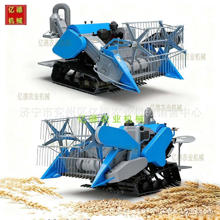 大马力水稻小麦联合收割机青稞收割脱粒履带自走式收割机