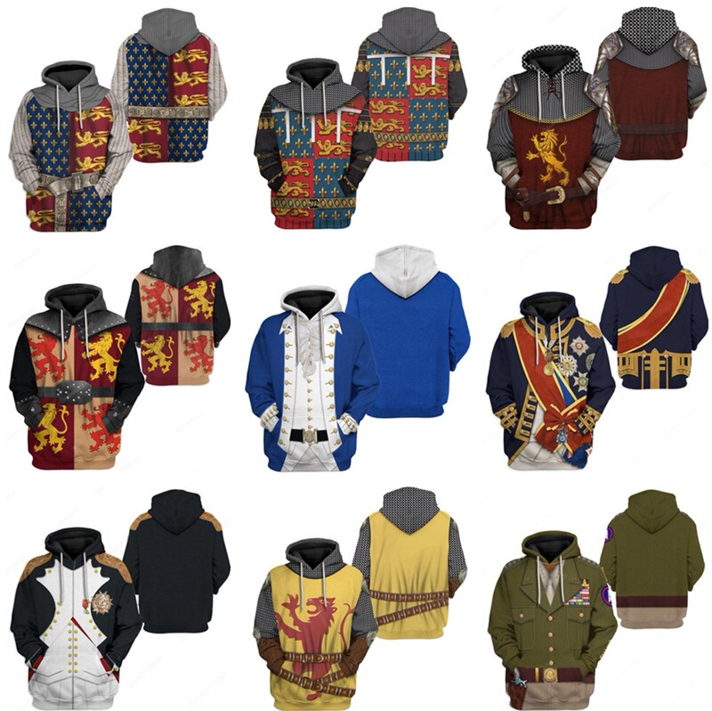 New popular in-stock item: Historical figure series cosplay fashion 3D digital print hoodie