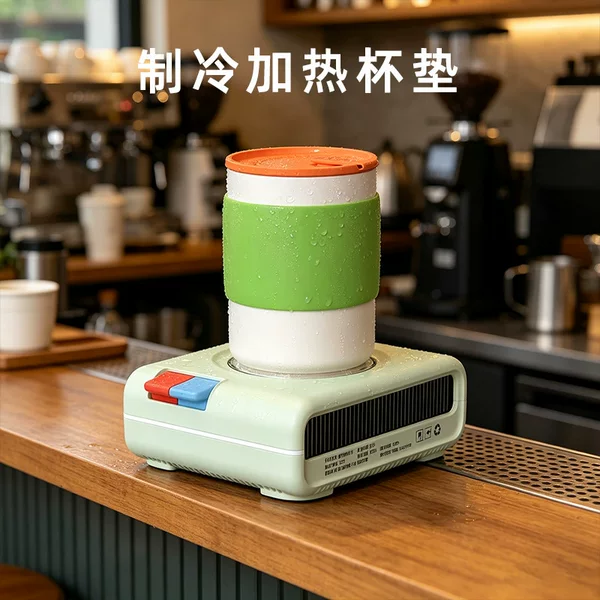 New fast cooling coaster, portable for dormitory and office desktop, rapid chilling cup, cooling and heating cup, gift box packaging
