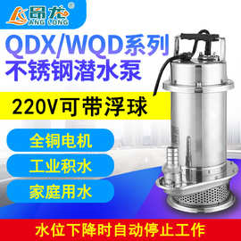 QDX高扬程潜水泵 304不锈钢潜水抽水泵 水井抽水潜水电泵