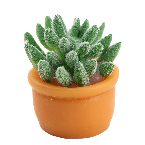 Simulation succulent small pot plant DIY micro-landscape decorative desk ornament accessory doll
