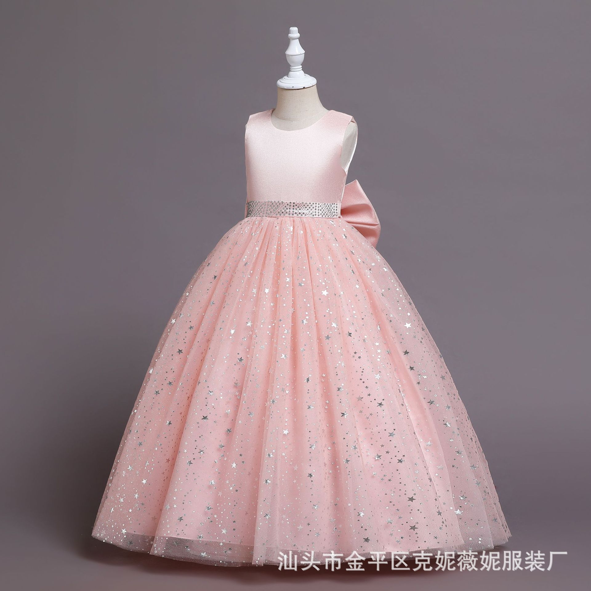 Foreign Trade Children's Wear Girl's dress Summer Sequin Girl's Princess Dress Ponkas Children's Dress Girl's Dress