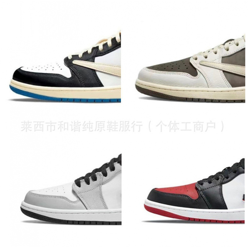 Putian Pure Original Aj1 Low Top High Version Black and White Panda Joe 1 Black Warrior Mocha Lightning Barbed Sports Basketball Shoes