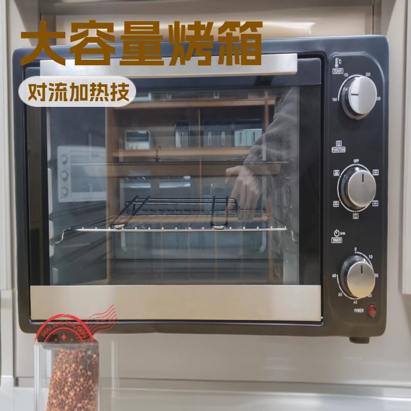 46 - 48L horno doméstico de comercio exterior gran capacidad multifuncional horno de convección visual fábrica a granel personalizado KS46