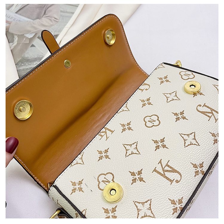 High-End-Damentasche, trendige Damentasche, modische kleine Tasche, Retro-Druck-Handtasche, Umhängetasche, leichte Luxus-Umhängetasche_voghion.com