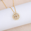 Foldable pendant, necklace, silver 925 sample, four-leaf clover, wholesale