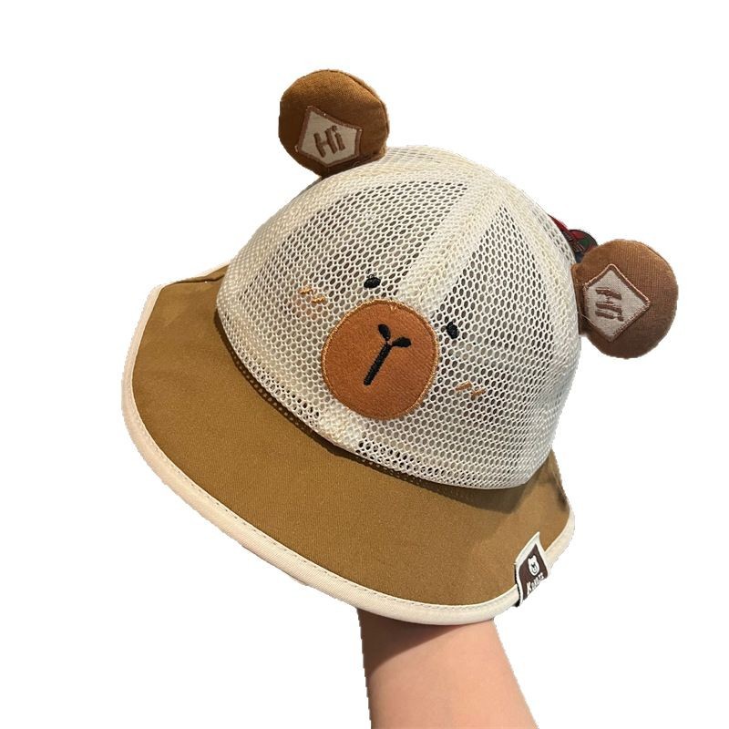 Sombrero de bebé Sombrero de pescador de malla transpirable de primavera y verano Sombrero para el sol de aleros grandes lindo y súper lindo Sombrero de protección solar para bebés y niños pequeños