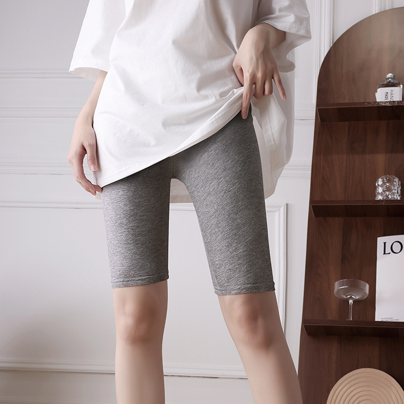 Pantalones de seguridad modal para mujer, tres puntos, uso externo de verano, leggings de gran tamaño, gruesos mm, cinco puntos y siete puntos, estilo delgado, anti-desgaste