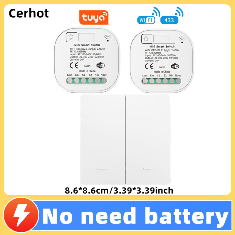 電池不要、防水、スマート、自己発電、ワイヤレス、動力エネルギー式スイッチ、リバウンド式、家庭用、リモート操作、自由に貼れるリモコンボタン|undefined