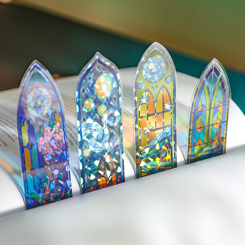 Mu teñido conchas de animales marcadores de luz de la serie de ventanas de canto de libros de mano materiales decorativos marcadores de lectura de estudiantes