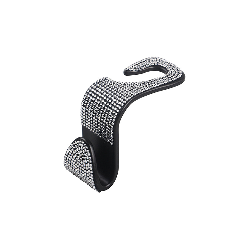 Suministros de coche gancho asiento trasero reposacabezas oculto creativo diamante-incrustado coche asiento trasero gancho multifuncional
