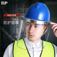 耐高温隔热面屏防护面罩防化学隔热面罩炼钢铝厂面罩配安全帽