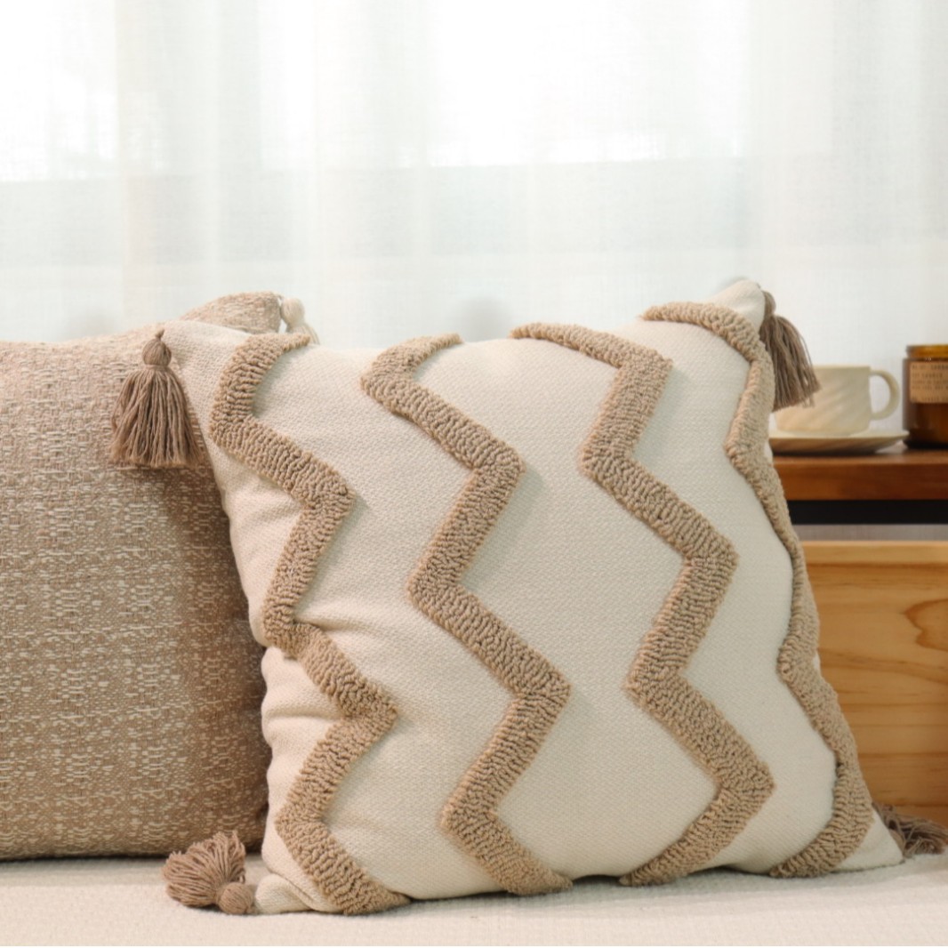 insert silent bohemian veludo bordillo tejido lino geométrico almohada almohada sala de estar sofá dormitorio cojín