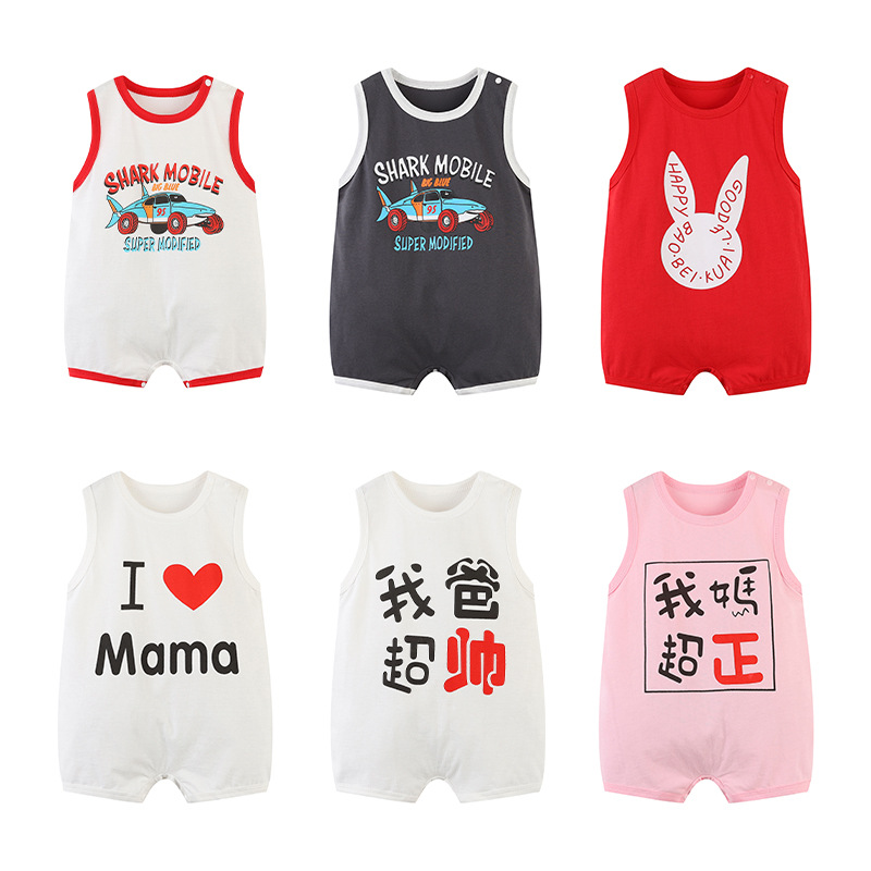 Bebé mono verano bebé sin mangas chaleco mameluco bebé baloncesto ropa recién nacido Ropa Deportiva mameluco fino