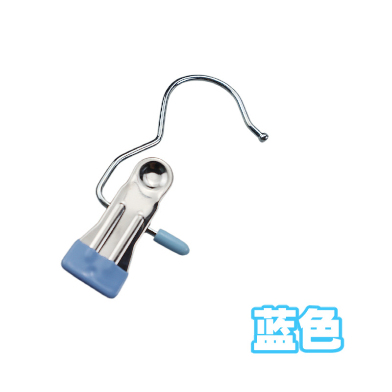 Gancho de tres palabras clip de gancho cromado clip de almacenamiento multifuncional sin costuras con clip de secado de gancho clip de pantalones a prueba de viento precio de fábrica