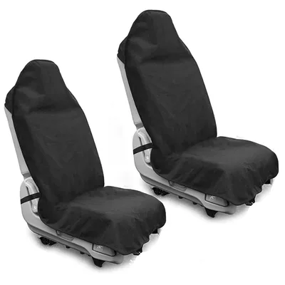 Customized Car Towel Cushion: Seat cushion, seat cover - black-pair