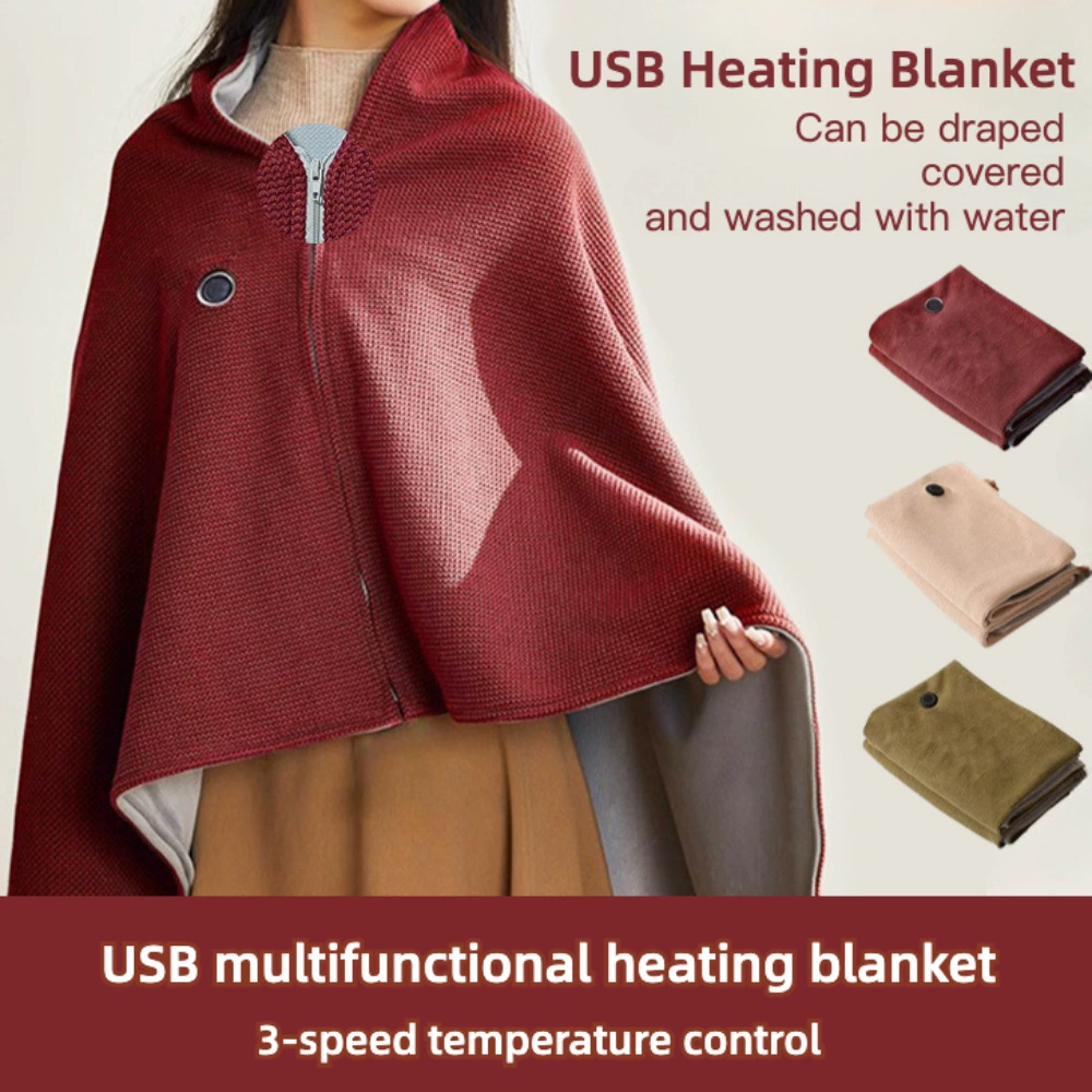 USB многофункциональная шаль с электрическим подогревом, теплое одеяло, уличное одеяло, поставка производителя