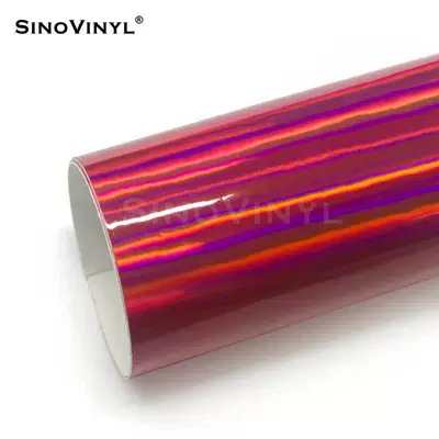 Decoration Sticker Glare Film, Automotive Film - 15218-m-electroplated-laser-rose-red