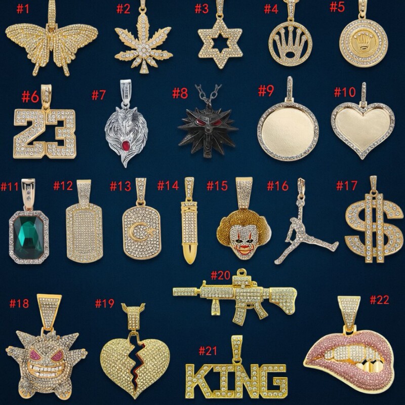 Hip-Hop Style Alloy Pendant Versatile Design DIY Men's Personalized Trendy Men's Jewelry Wholesale Personalized Pendant for Men