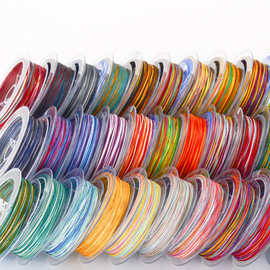 18股彩色渐变线蜡绳五彩绳股线龙鳞手绳材料彩绳手工编织线绳