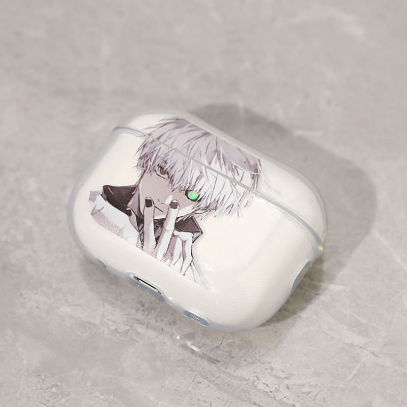 Anime Tokyo Ghoul Jinmu Yan Lights Airpods 4a generación pro3a generación funda protectora de carcasa blanda funda para auriculares pro2