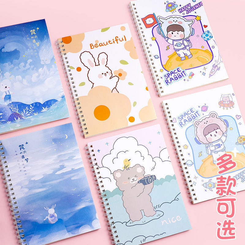 El cuaderno engrosado y lindo cuaderno A5 nota simple corazón de niña tarea de estudiante de secundaria