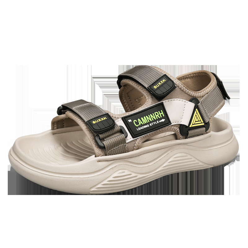 Una pieza de sandalias de cabello para hombre, uso exterior de verano, conducción casual antideslizante, plataforma deportiva, zapatos de playa vietnamitas para jóvenes