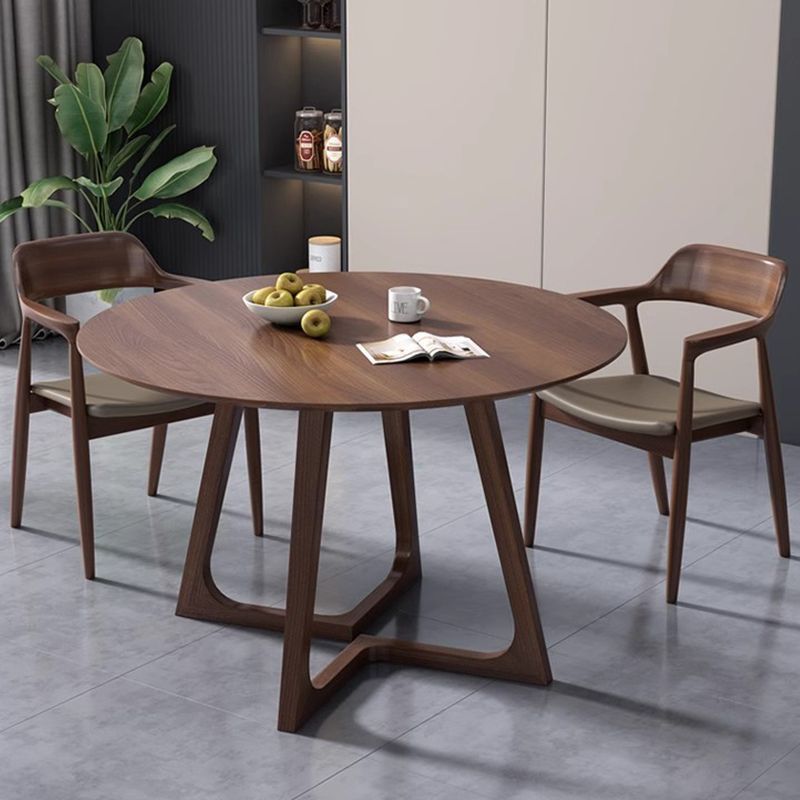 Mesa redonda de madera sólida nórdica mesa de comedor simple mesa de comedor moderna combinación casual mesa de negociación doméstica pequeña casa