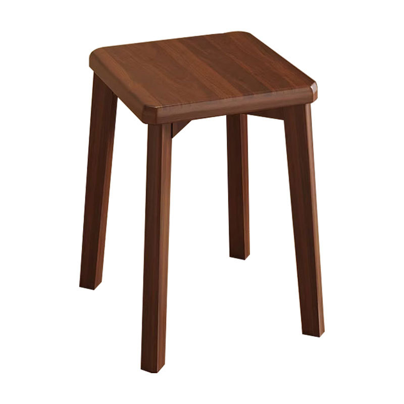 Taburetes de madera sólida, taburetes cuadrados apilables para el hogar, taburetes de mesa de comedor de reserva, taburetes de madera resistentes y duraderos, taburetes bajos image 6