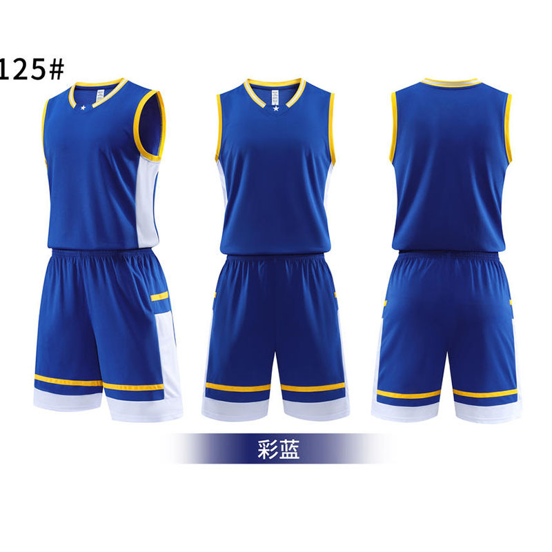 New Drew Basketball Uniform Suit Men's and Women's Sports Vest Printed Basketball Training Uniform Suit Student Game Team Uniform