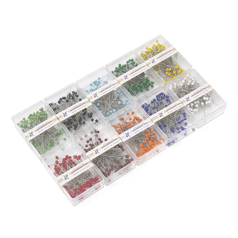 Цветные 100 штучных стеклянных головок для позиционирования иглы ручной вышивки крестом фиксированные иглы для одежды