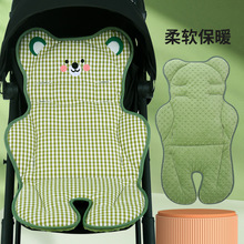婴儿车垫推车棉垫遛娃神器坐垫苎麻四季通用后背保暖靠垫子秋冬用