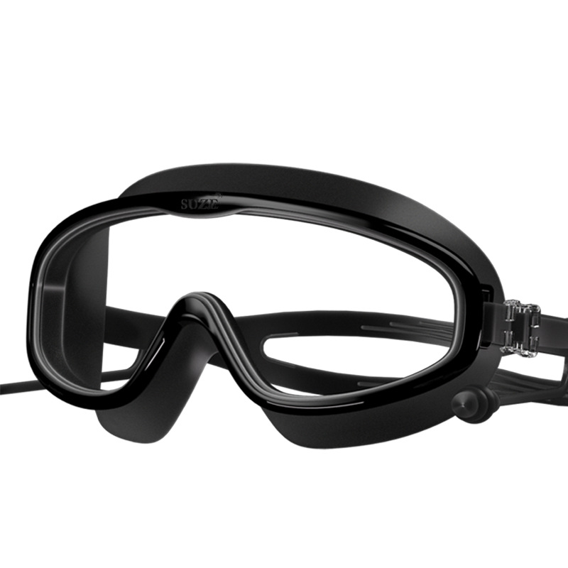 5~16세 어린이 모델 - 검정색 투명 수영 고글 + 가방