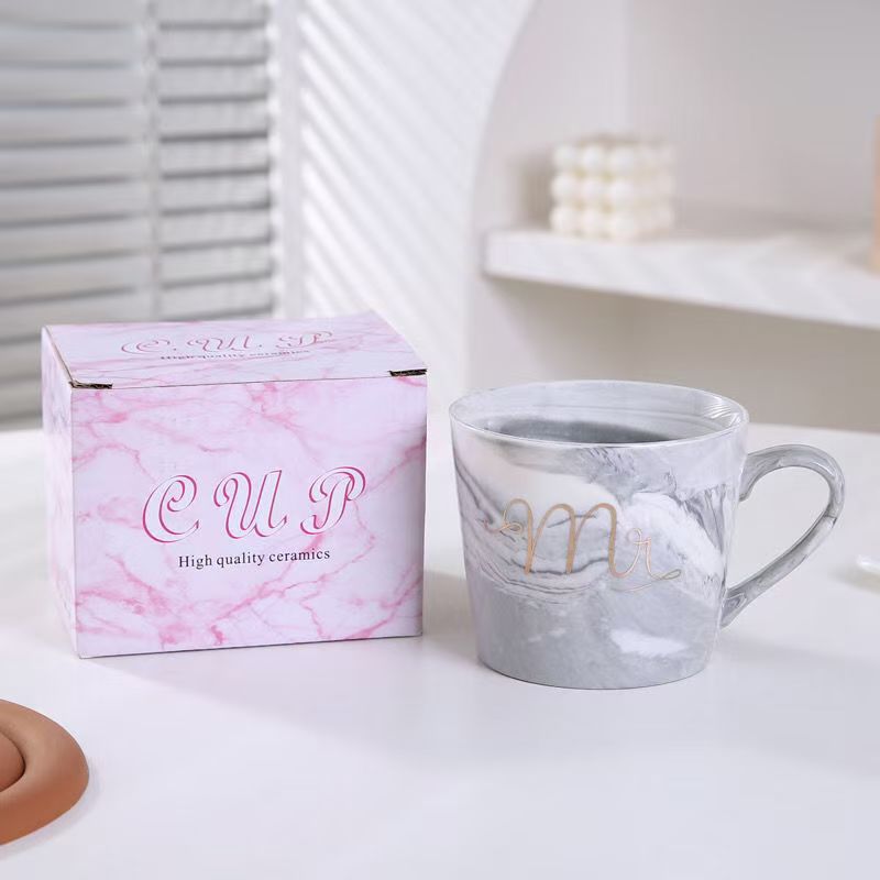 대리석 패턴 - 경사 입 회색 [단일 컵 색상 상자]