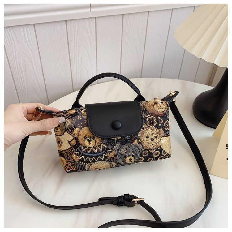 small bag women's bag Korean version ins style canvas bag trendy versatile women's shoulder messenger bag_voghion.com