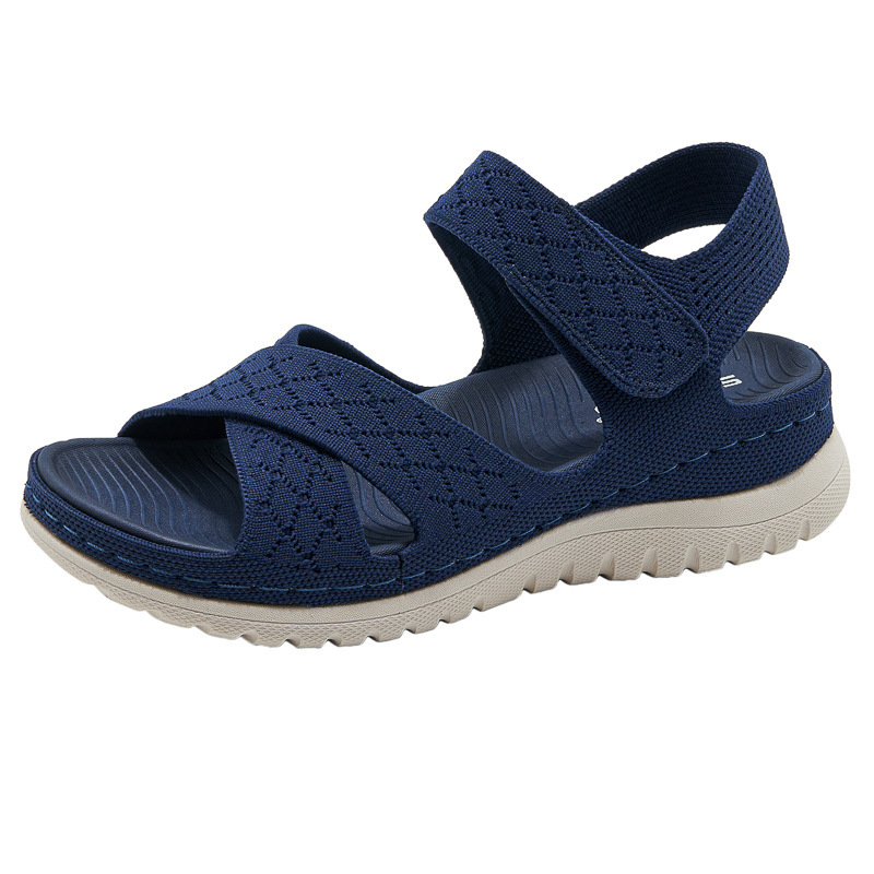 L1902 - 4 Amazon Europa y los Estados Unidos sandalias deportivas casuales nuevas 2025 Velcro hueco zapatos casuales de mujer
