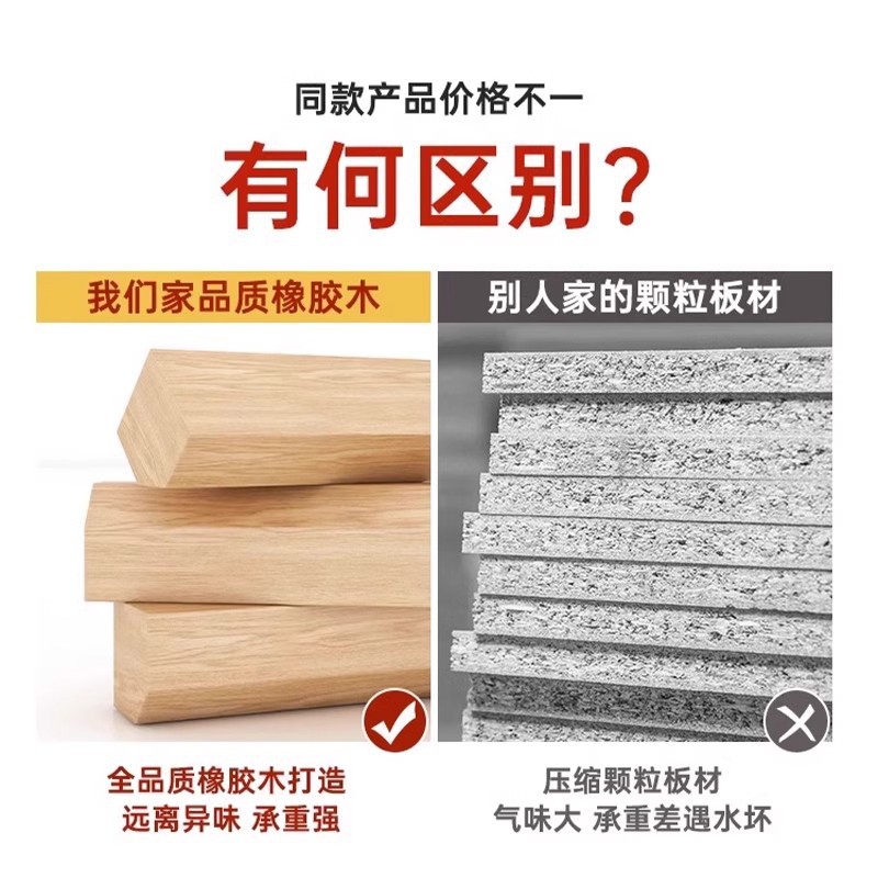 Mesa lateral de madera maciza, mesa de centro, mesa pequeña, sala de estar, sofá doméstico, mesa auxiliar, balcón simple, estante de mesa de centro de doble capa